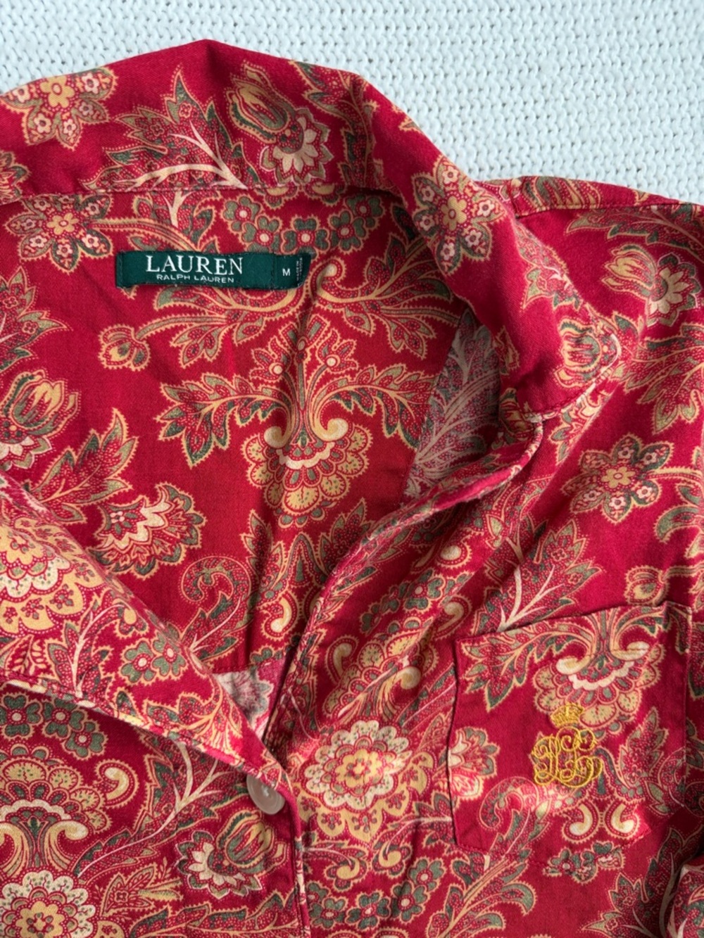 Ralph Lauren 100% Cotton Pajama Set Size Medium - Picture 3 of 12